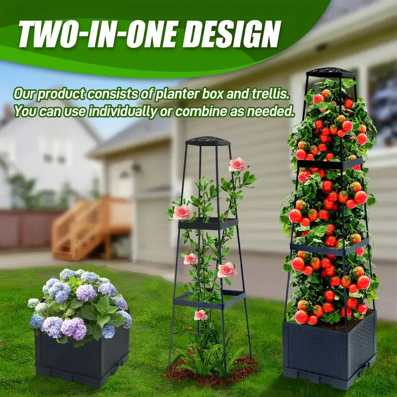 Hydroponic Tower - Kendi Kendine Sulanan Saksı ve Destek