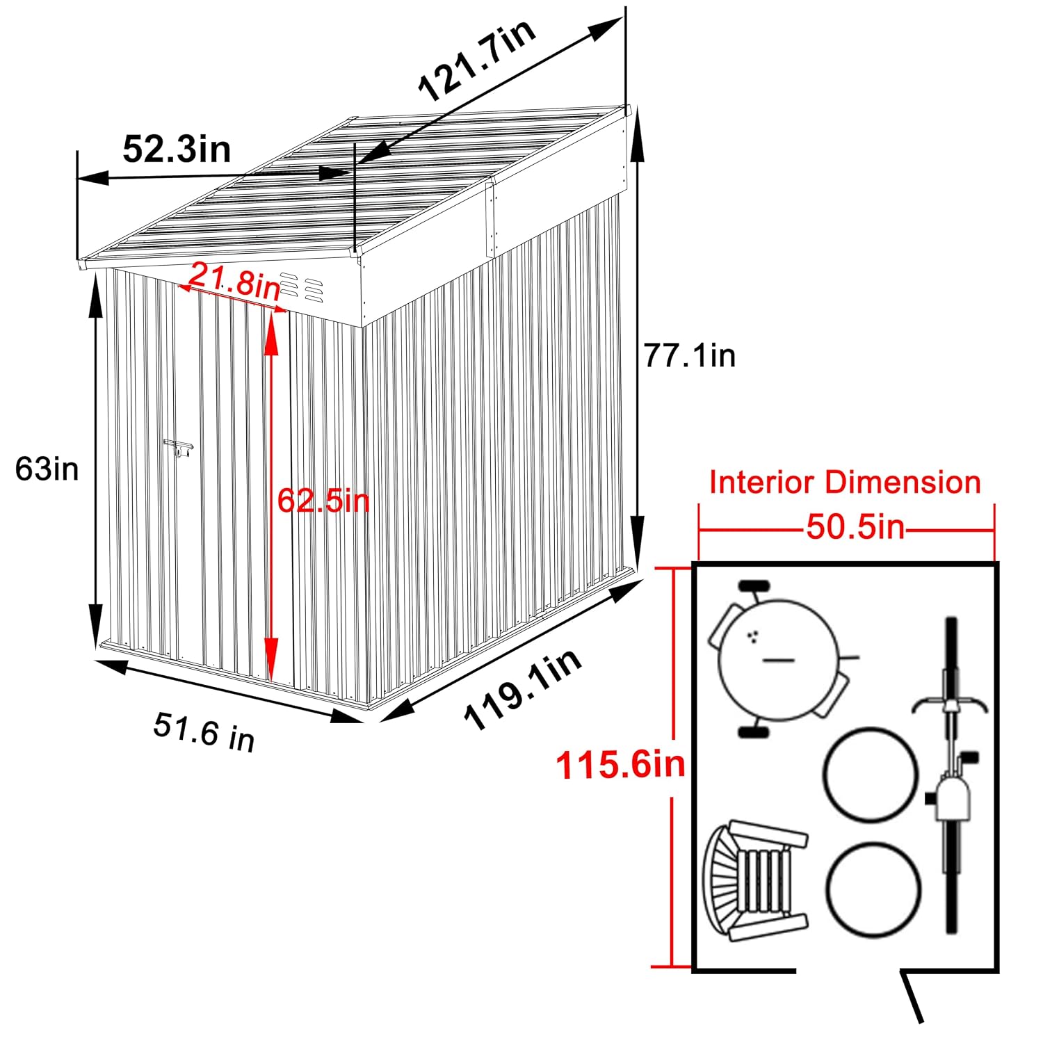 4×10 FT Dış Mekan Depolama Kul - Indoor Garden Kit incelemesi ve fiyatı